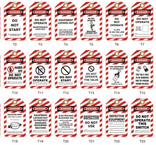 Safety Lockout Tags